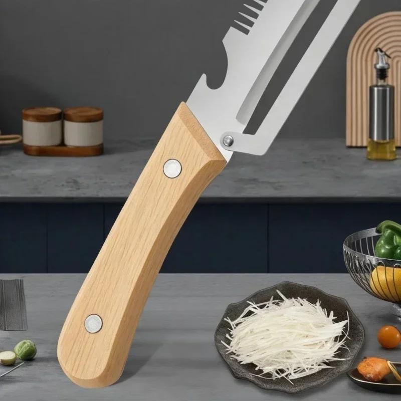 3 In 1 Stainless Steel Vegetable Peeler Multifunction Fruit Slicer Shredder Kitchen Cutter Tool for Potato Carrot Cucumber Use