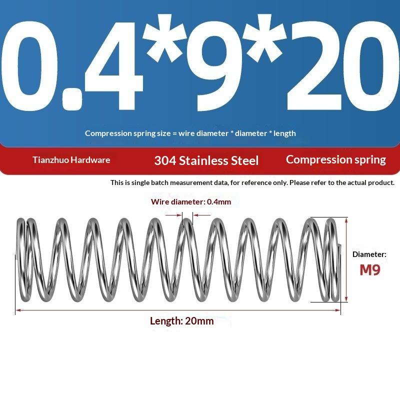 Spring Steel Pressure Return Spring Assortment 0.3/0.4mm Wire Dia 5-20mm Length for Hobbyist Craft Making Projects