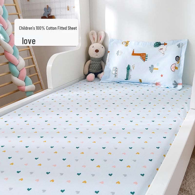 Pure Cotton Cartoon Crib Mattress Cover & Bedspread for Babies