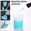 Resin Glue Tools Set Silicone Stirrer Stirring Rods 100ml Measuring Cups Mixing Cup Card Slot Cup Dispensing Cup