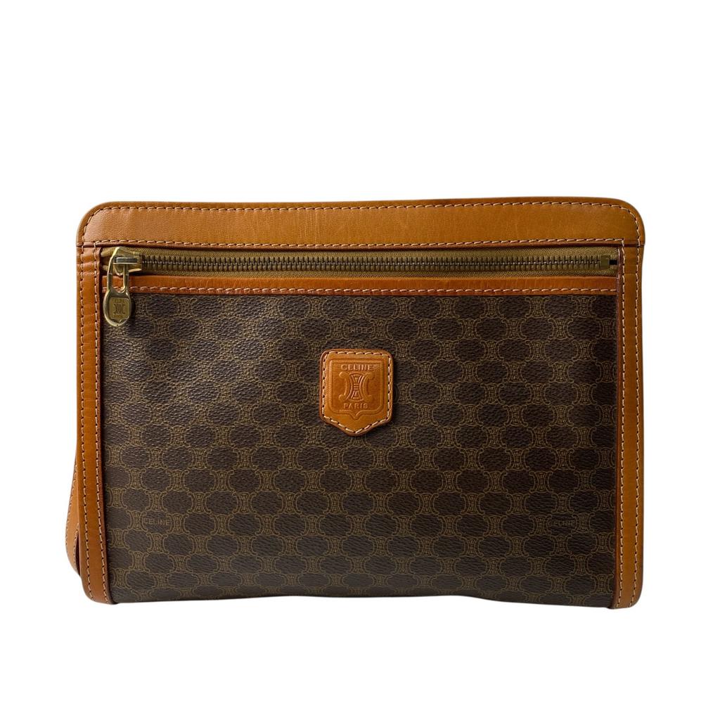 Borsa a pochette CELINE usata Pelle marrone/PVC da uomo