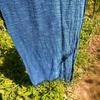Used Indigo dyed cotton pongee (100% cotton) stole, gradient