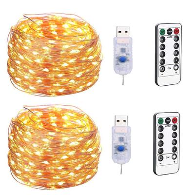 Luzes de corda LED guirlanda fada fio de cobre lâmpada de natal à prova d'água controle remoto para decoração de festa em casa casamento