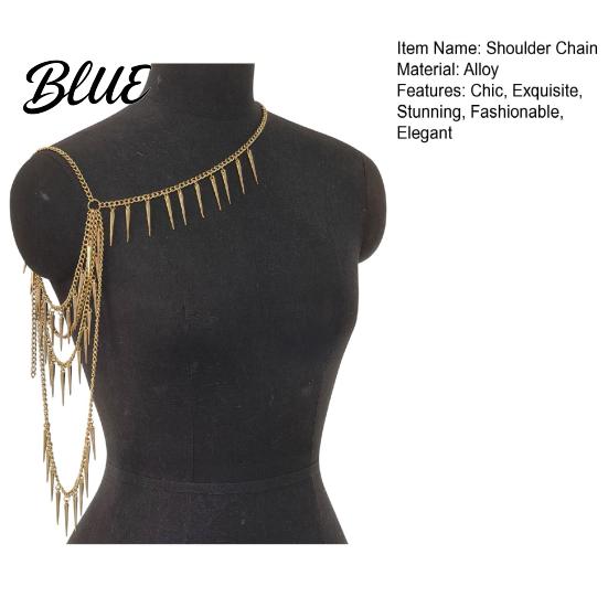Shoulder Chain Gold Chain Punk Rivets Layered Body Sexy Arm