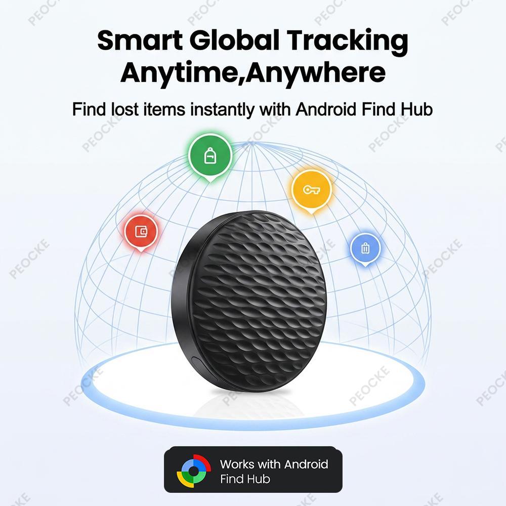 Android Smart Location Tag Anti-Lost Bluetooth Locator GPS Tracker Key Finder For Luggage Pet Bag Works With Google Find Hub