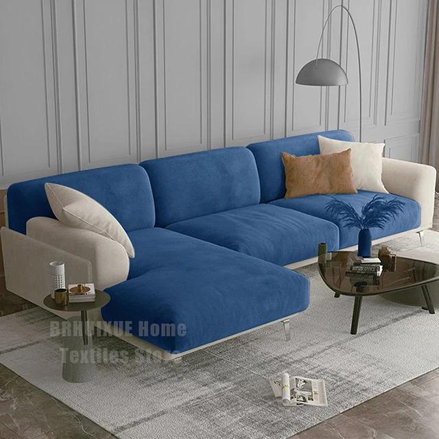 Velvet Plush Sofa Cover Stretch Thicken Sofa Seat Cushion Cover For Living Room Furniture Protector LShape Corner Sofa Slipcover