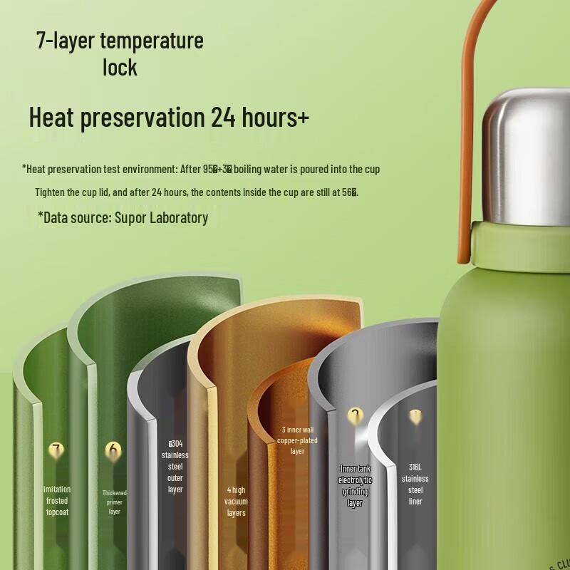 SUPOR 1.3L 316 Stainless Steel Vacuum Thermos