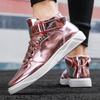 Tide Trend Herren Damen Hightop Sneakers Paare Studenten Walking Casual Skateboard Schuhe Goldene Schwarz Rosa Stiefel