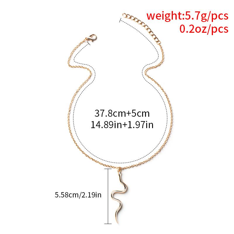 1PCS Punk Long Snake Pendant Necklace Silver Color Unquie Men Women Neck Jewelry Statement Pouplar Choker Necklace Wholesale