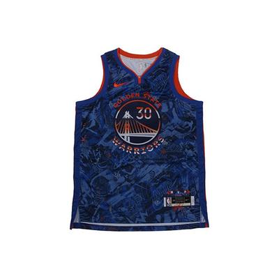 Camisola de Basquetebol Sem Mangas - Stephen Curry #30 Golden State Warriors Masculina Tops Azul DA6955-405