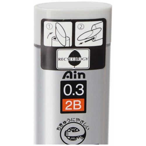 Pentel mechanical pencil lead Einstein lead C273-2B 0.3mm 2B