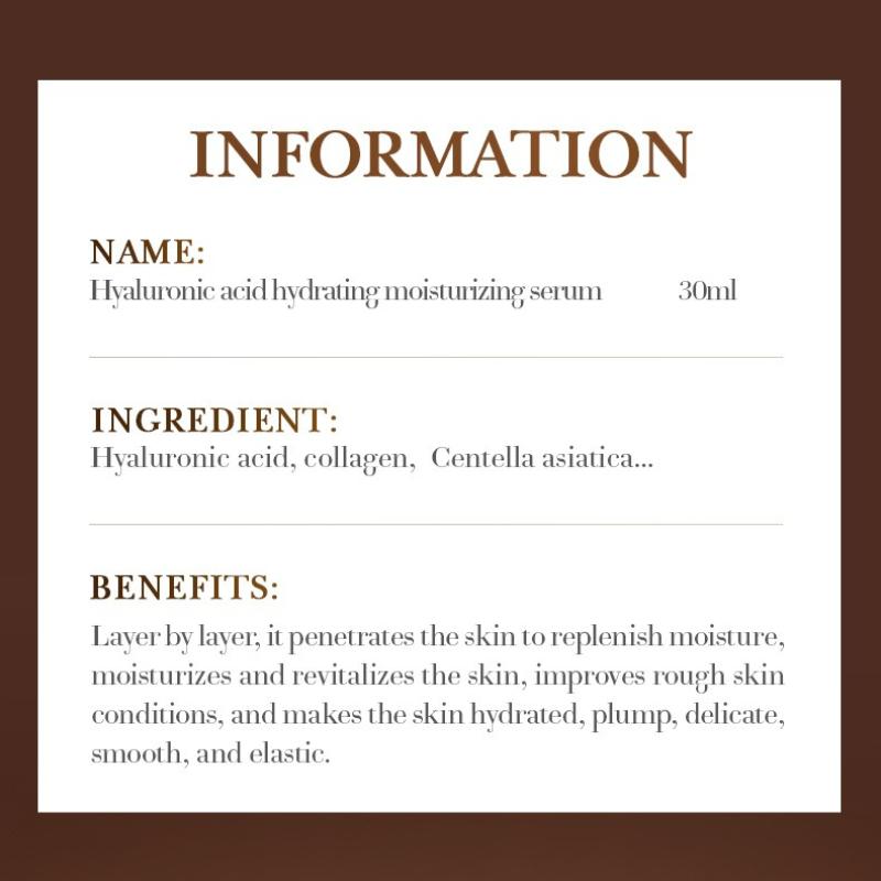 Hyaluronic Acid Hydrating and Moisturizing Serum SADOER Skin Rejuvenation and Moisturizing Serum