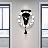 "Chic Decor Clock" Acrylic Silent Wall Clock with Pendulum, No Drilling, Battery Operated for Bedroom and Living Room Decoration