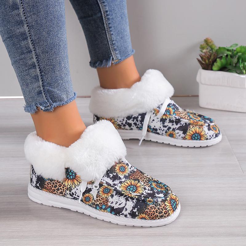 

Fashion Women Boots Winter New Thick Bottom Snow Boots Women Plus Velvet Thickened Hairy Big Size Cotton Shoes for Woman Botas De Mujer 36