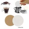 Easy To Use Coffee Filter Paper 200Pcs 51/53/58/60MM Natural Unbleached Disposable Round Moka Set Pot Dripper Universal Maker Accessories