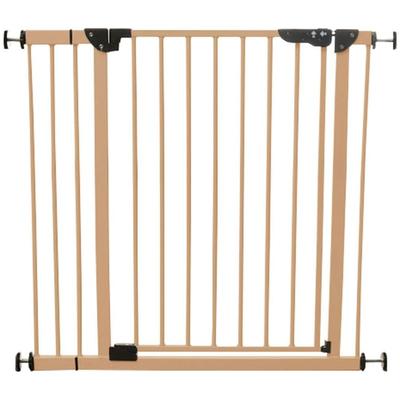Iris Plaza Baby Gate, 78cm High, 70-91cm Wide, Expandable, Double Locking Feature, Tension Type, Sand Beige, Automatic Open/Close
