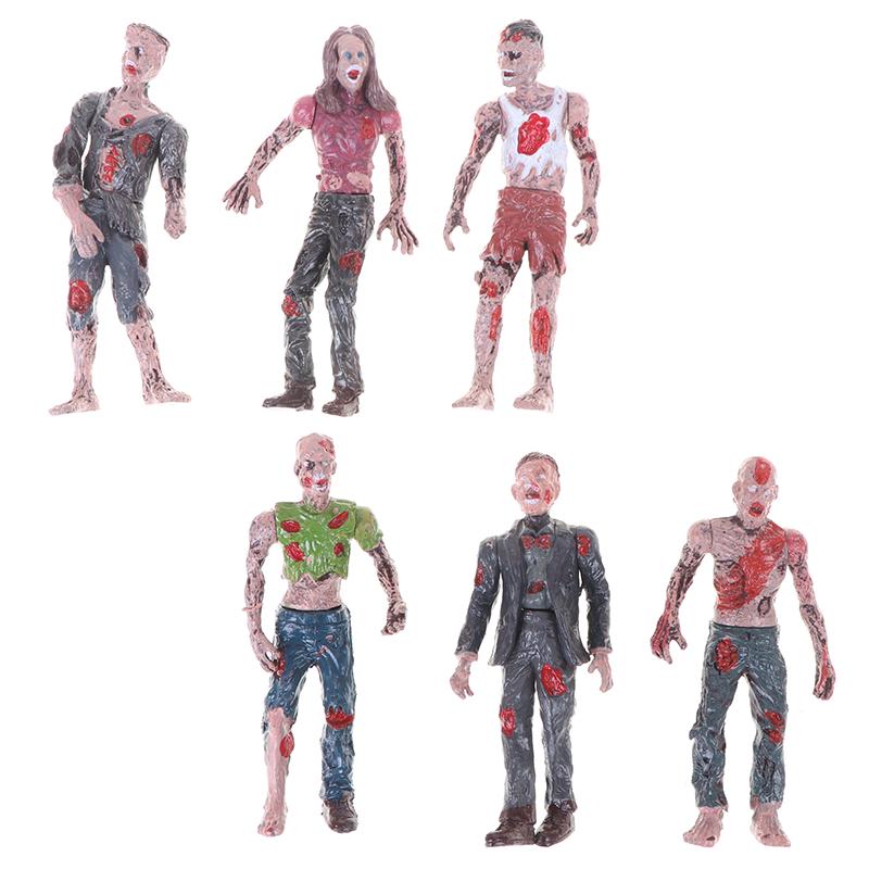6 Pcs Walking Corpses Model Terror Zombies Kids Children Action Figure Toys Doll