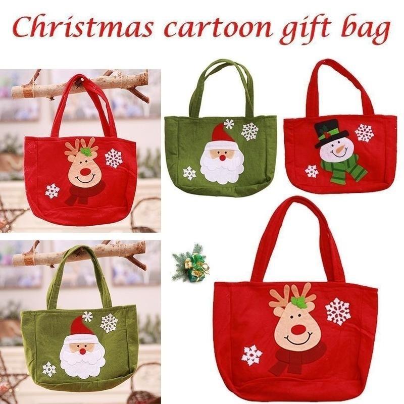 Cute Santa Claus Snowman Candy Gift Bags Cookie Packaging Bags Party Handbag Merry Christmas Storage Package