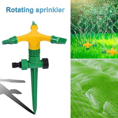 Rotating Lawn Sprinkler Large Area Coverage Adjustable Garden Watering System Easy To Install Sprinkler with Stake