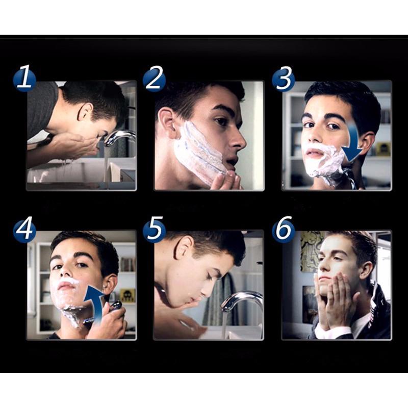 4Pcs/lot Professional Shaving 5 Layers Razor Blades Compatible for Gillettee Fusione For Men Face