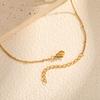 Jewelry Stainless Steel Button Chain Bead Chain Sand Round Brand Palm Tree Gold Necklace Female 1754