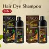 Ginseng Haarfarben-Shampoo Natur Schwarz & Braun Feuchtigkeitsspendende Formel für Alle Haartypen