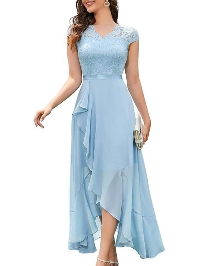 New Arrival Little Black Dress Long Party Dress Bridesmaid Dress Lace Dress for Women