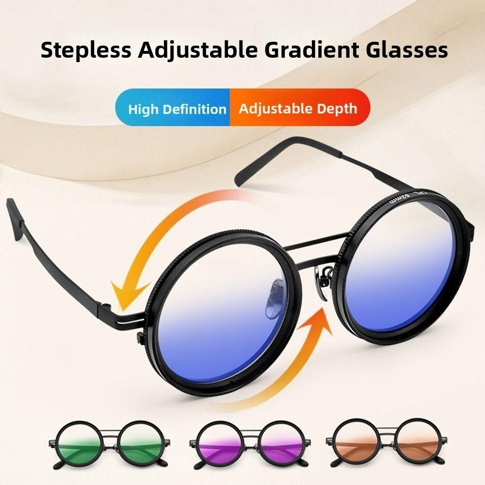 Fashion Nd2-400 Adjustable Dimming Glasses Gradient 9 Level Sunglasses Uv400 Nd Filter Eyewear Driving