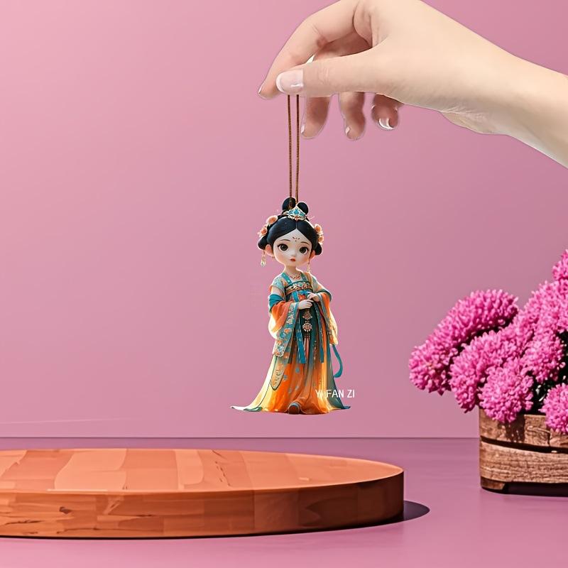 

Плоская 2D подвеска в виде рождественской елки, украшение в стиле китайской оперы, украшение для зеркала заднего вида автомобиля, сумка