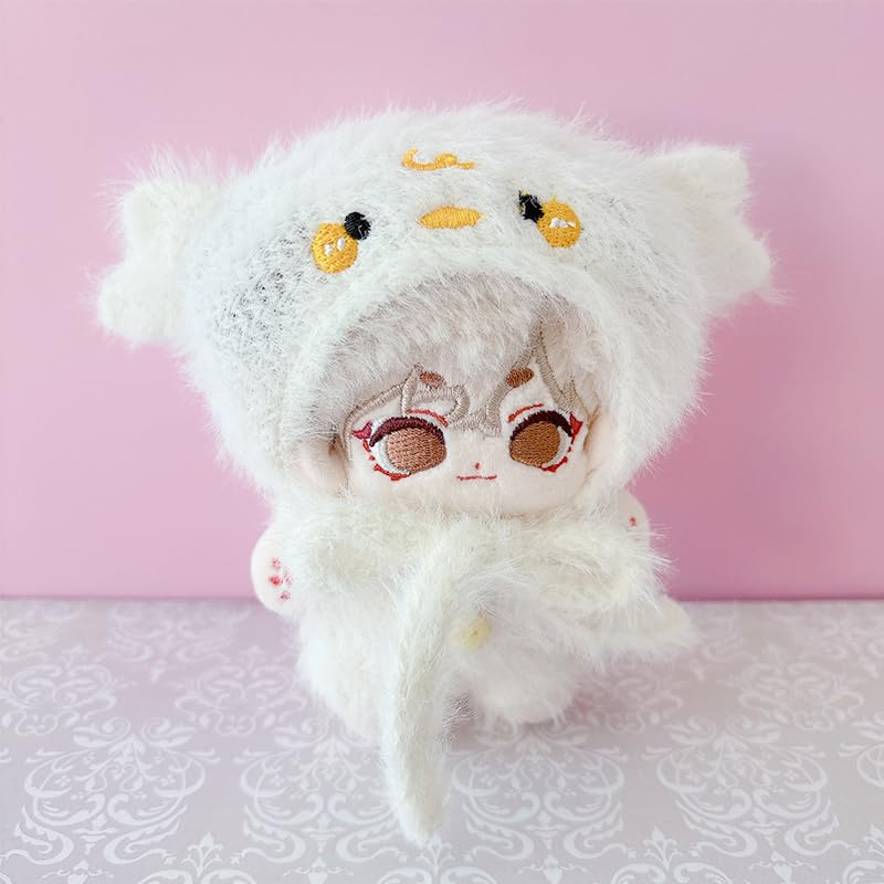Plush Knit Hat and Costume Set for 10cm Plush Toys, White [Used]