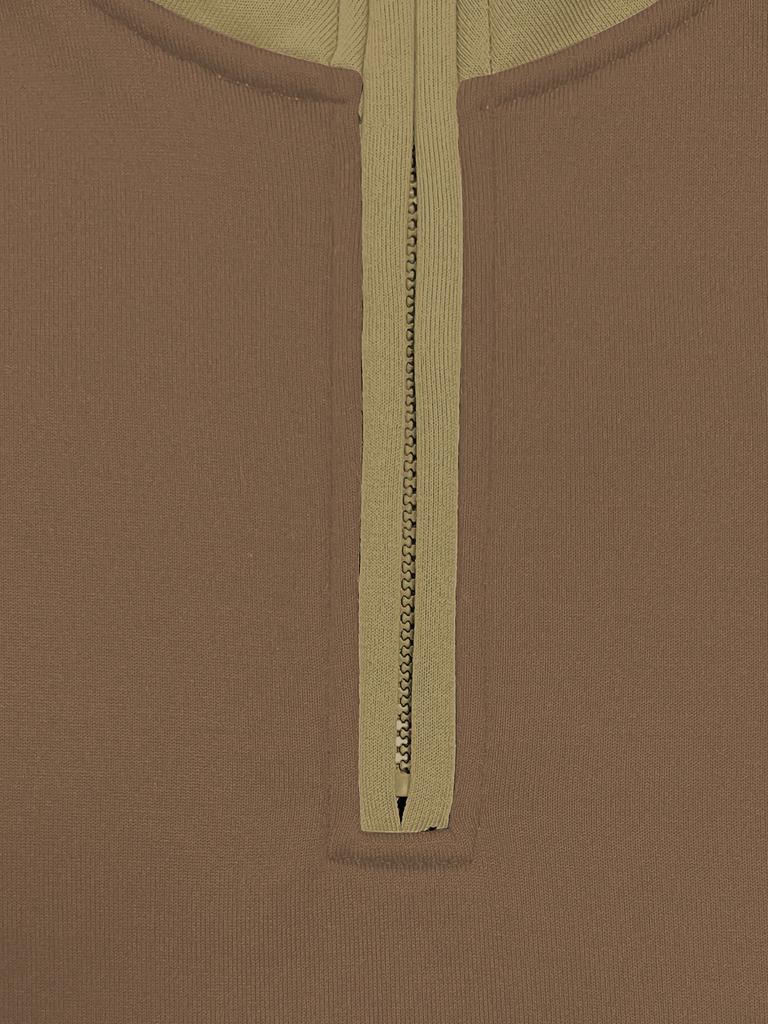 Europeisk och amerikansk stil Herrar Vintage Mode Sweatshirt Långärmad Patchwork Ståkrage Dragkedja Topp