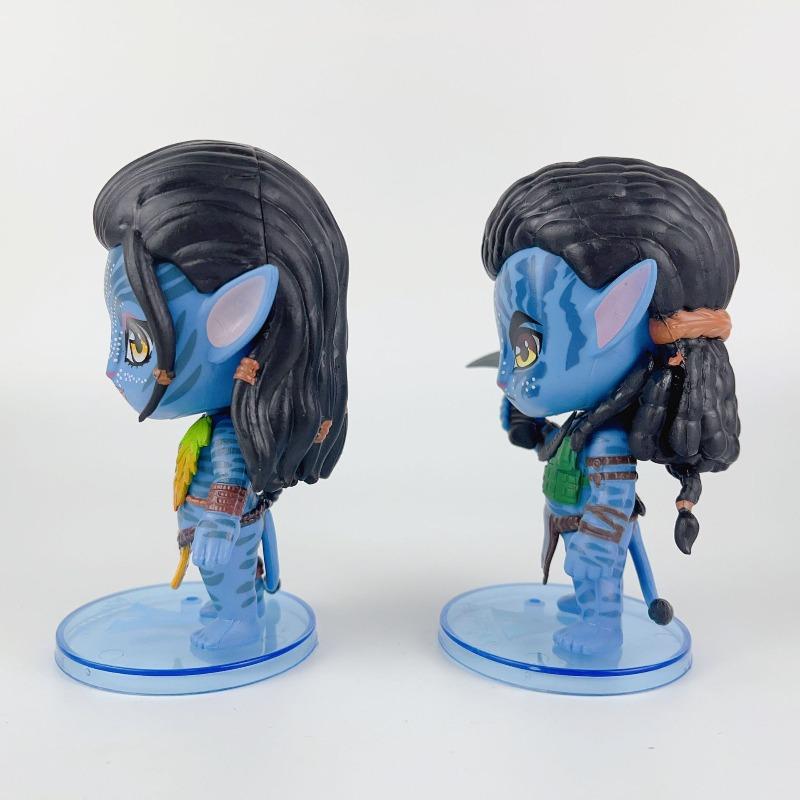 2Pcs Avatar The Way of Water Jake Sully Neytiri Q Version Action Figure Set PVC Toys for Movie Fans Gift Home Desk Decor Action & Toy Figures
