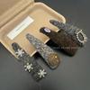 Korean Woolen Snowflake Cat BB Hair Clip - Autumn/Winter Luxury Fashion for Women