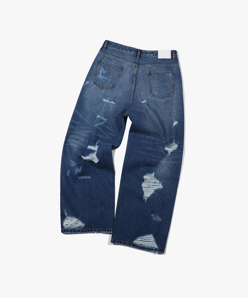 Seleuji Distressed Denim Pants V21 Blue