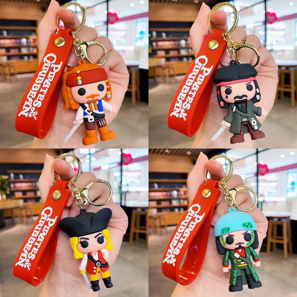 Cute Pirate Captain Keychain Figurine Decorative Accessory For Bags And Keys