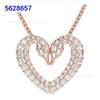 Womens Gradient Blue Swan Necklace Classic Clavicle Chain Fashion Jewelry
