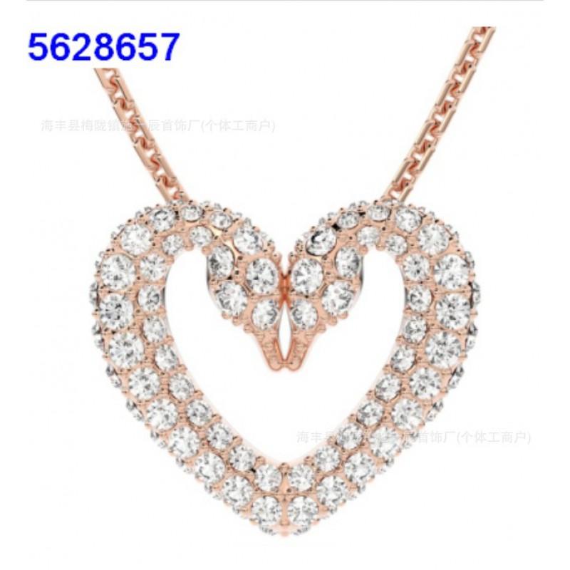 Womens Gradient Blue Swan Necklace Classic Clavicle Chain Fashion Jewelry