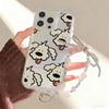 Bracelet Chain Phone Case For iPhone 17 16 15 13 14 for 17Air 17 12 14 16 Pro 17 14 16 Pro Max Sparking Diamond Cute Pattern Hard Cover With Lanyard