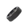 8MM Mens Spinner Ring Noiseless Titanium Steel Cool Anxiety Ring for Anxiety Stress Relieving Black No. 8 57mm   2.2in