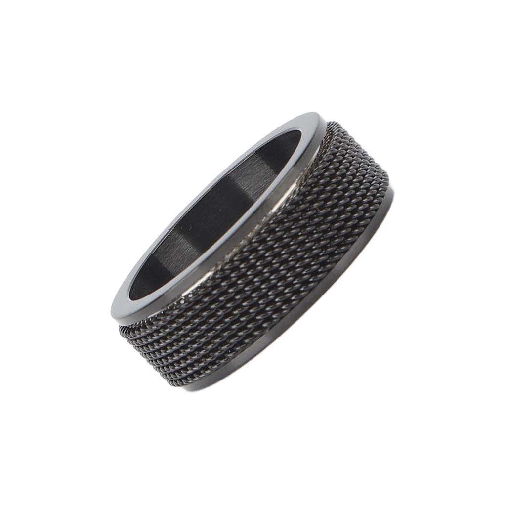 8MM Mens Spinner Ring Noiseless Titanium Steel Cool Anxiety Ring for Anxiety Stress Relieving Black No. 8 57mm 2.2in