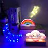 1x/6x Night Light Epoxy Resin Molds Silicone Mold Set Rainbow Moon Clouds Game Console Shaped Mold Table Lamp Decoration