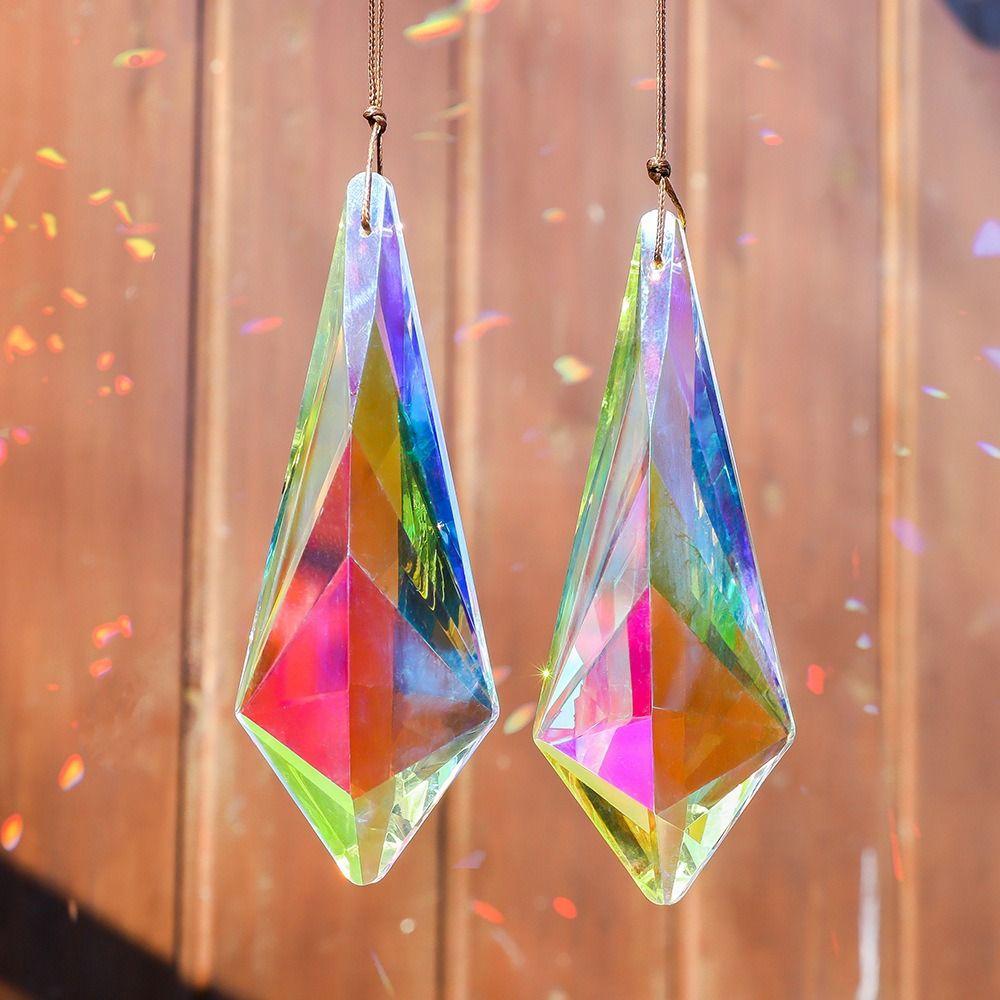 Glass Prism Sunshine Catcher Colorful Rainbow Maker Creative Home Decor  for Garden Window