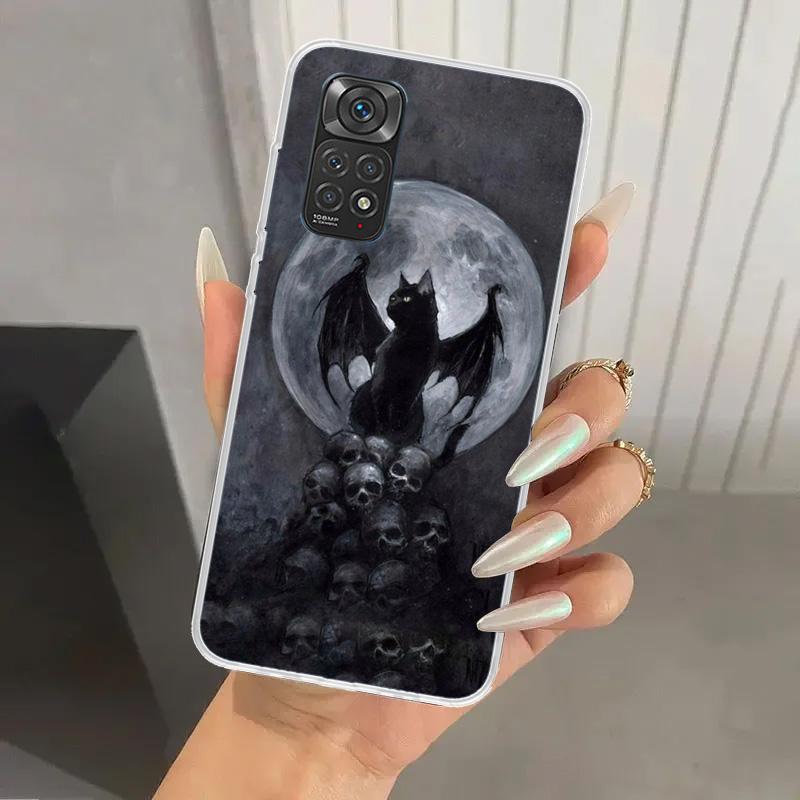 Witch And Cat Colorful Cute Phone Case for Xiaomi Redmi Note 15 14 14S 13 12S 12 Pro 11S 11 Plus 11T 11E 10S Soft Funda Print Sh