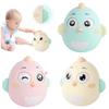 Cute Chick Baby Toddler Plastic Wobbler Toy With Built-in Bell Perfect For Sensorial Development Brand Ruicheng