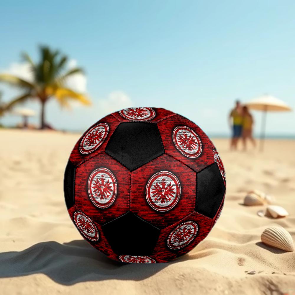TAGLIA 5 Pallone da Calcio Eintracht Frankfurt Colorato Per Tutte le Età Cucito a Macchina PVC Pronto per la Competizione Resistente Alta Rimbalzabilità