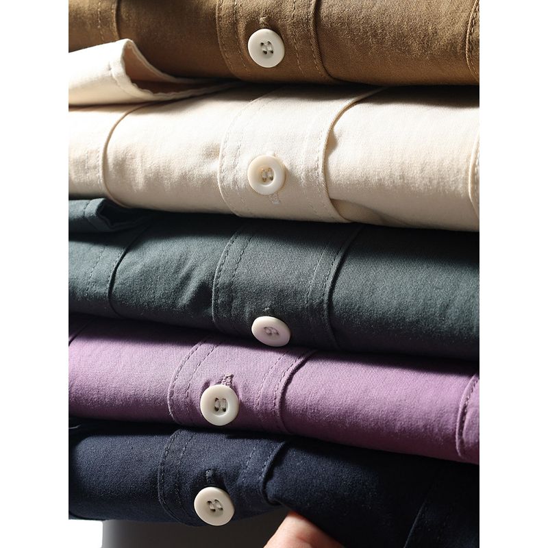 American Retro Workwear Shirt Men Long Sleeves Spring & Fall Profile Outwear Export Export Men's Clothing Loose Casual Shirt