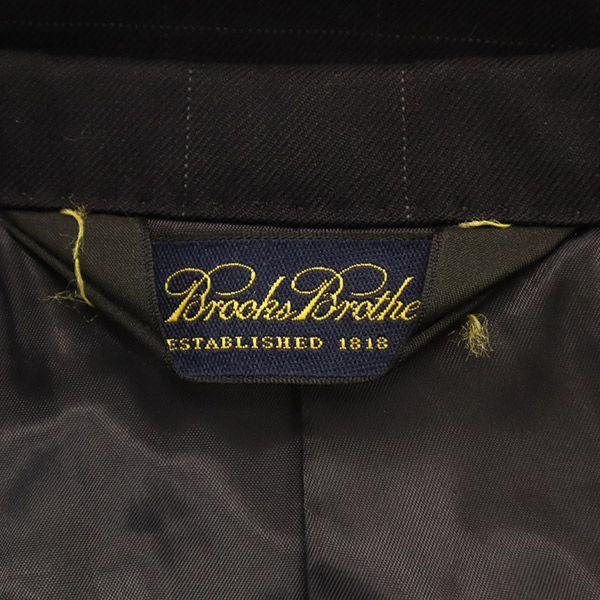 Brooks Brothers Wool Blend Check Tailored Jacket 39SHT Navy Men's Used