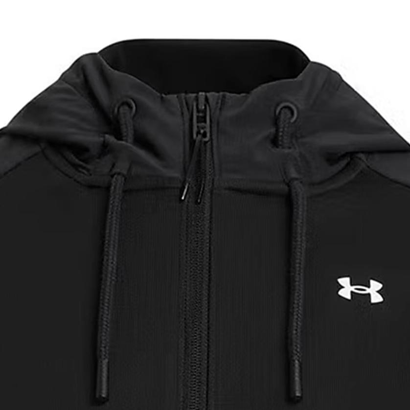 Under Armour Essential Logo Training Hoodie Jacket Women Jackets Black 1378850-002
