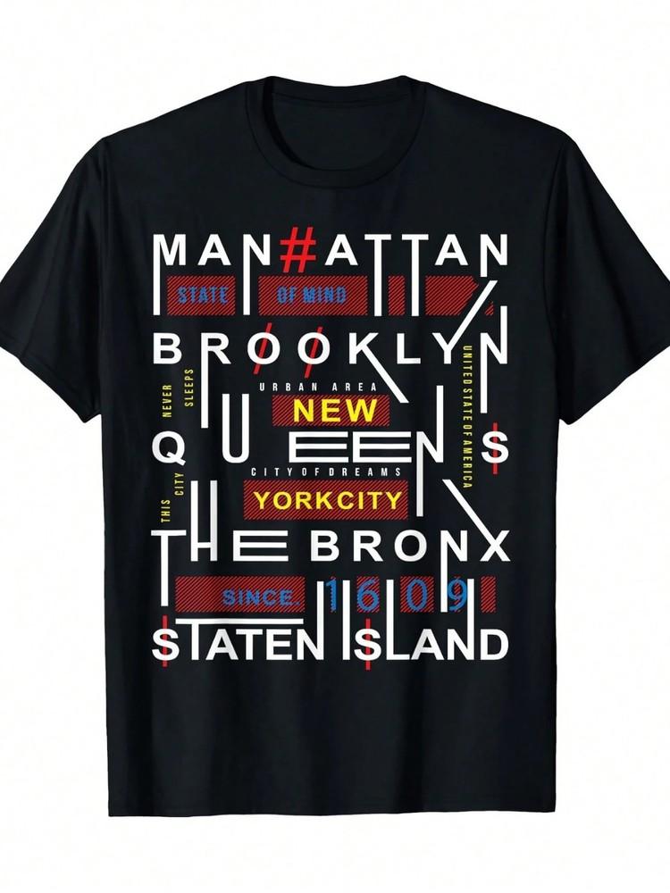 

Cotton Men039;s T-Shirt | New York City-Inspired Comfortable Round Neck Short Sle Unisex T-Shirt XXXXL