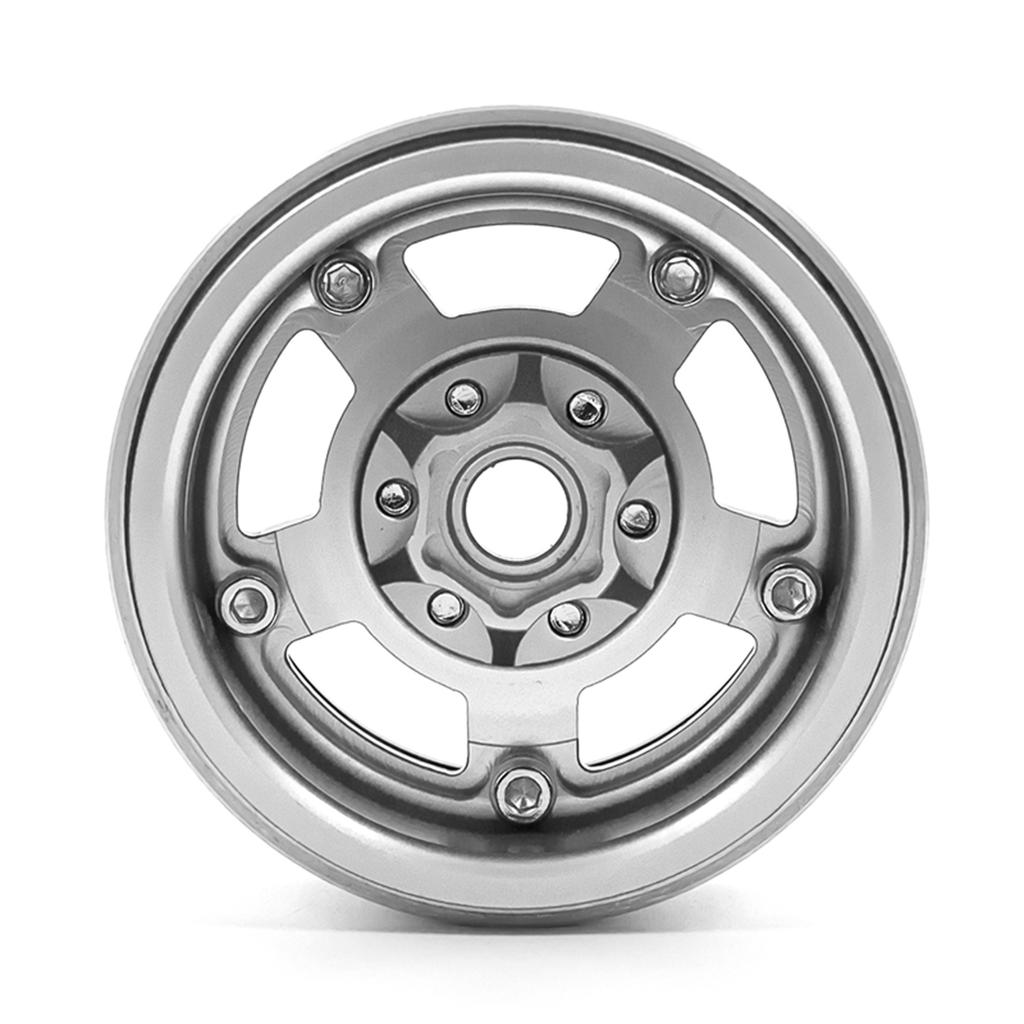 Aluminum Alloy Wheel Rim Beadlock Wheel Rims Hub 4pcs Replacement for 1/10 TRX4 Axial SCX10 90046